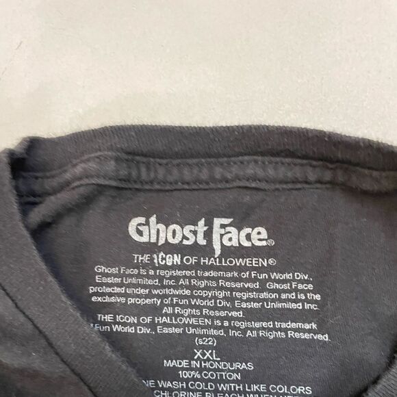Ghost Face The Icon Of Halloween Graphic T-shirt Men XXL Black Short Sleeve - Picture 4 of 5